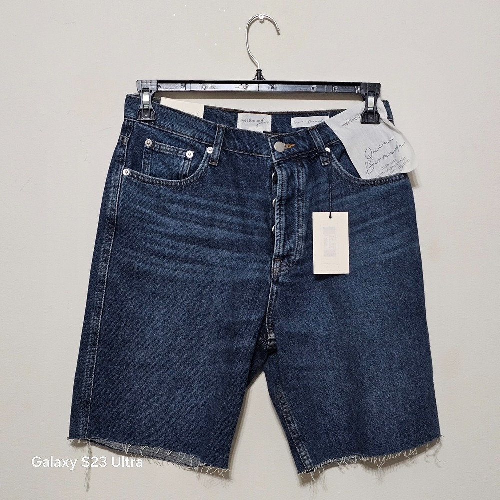 Westbound Women's Shorts Jeans Bermuda‎ 10 Blue Relaxed Fit  0868